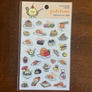 Gudetama Transparent Sticker Sheet
